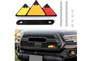ZOUGON Tri-Color Grille Badge Emblem Decoration Fit for Tacoma 4Runner Tundra Sequoia Rav4 Highlander Accessories Car Truck Label
