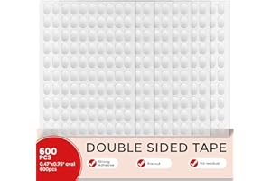 FENGNUO 600pcs Double Sided Tape Wall Nano Sticky Dots Mounting Putty Two Sided Adhesive Strips Museum Putty Sticky Tack No Traces - Crafts Poster Decoration Picture Hanging Crafting Party 0.47"*0.75" Oval