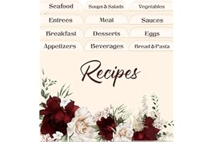 Fancy Land 24 Recipe Card Dividers 4x6 with Tabs Flower Recipe Box dividers Helps Organize Recipe Box Christmas Holiday Party