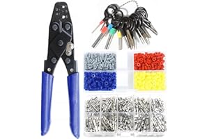 ASENENAELE Connector Pins Crimped Terminal Automotive Car Kit 690PCS 1/1.5/1.8/2.2/2.8/3.5mm Connector Pins Terminal Removal 