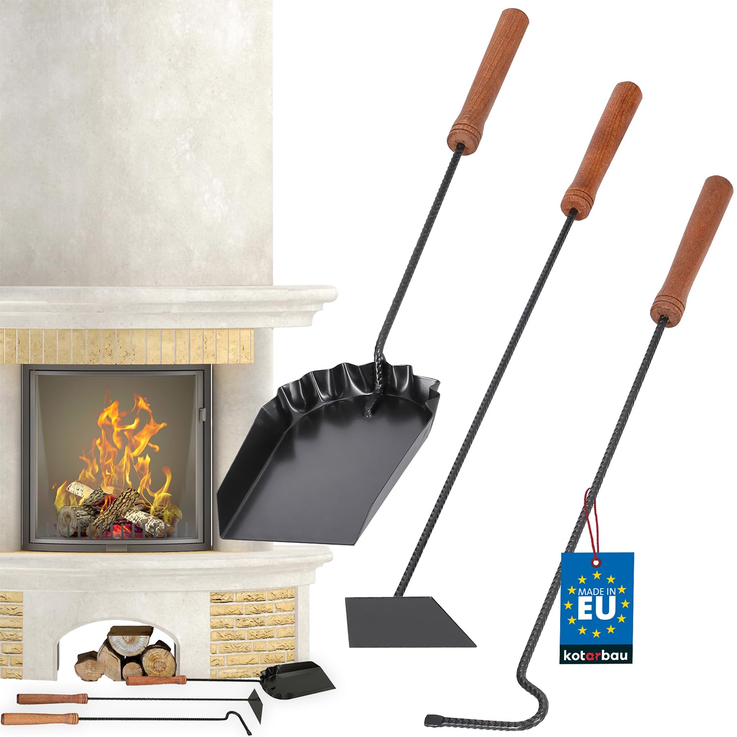 KOTARBAU 5907465920322 Fireplace Set Black