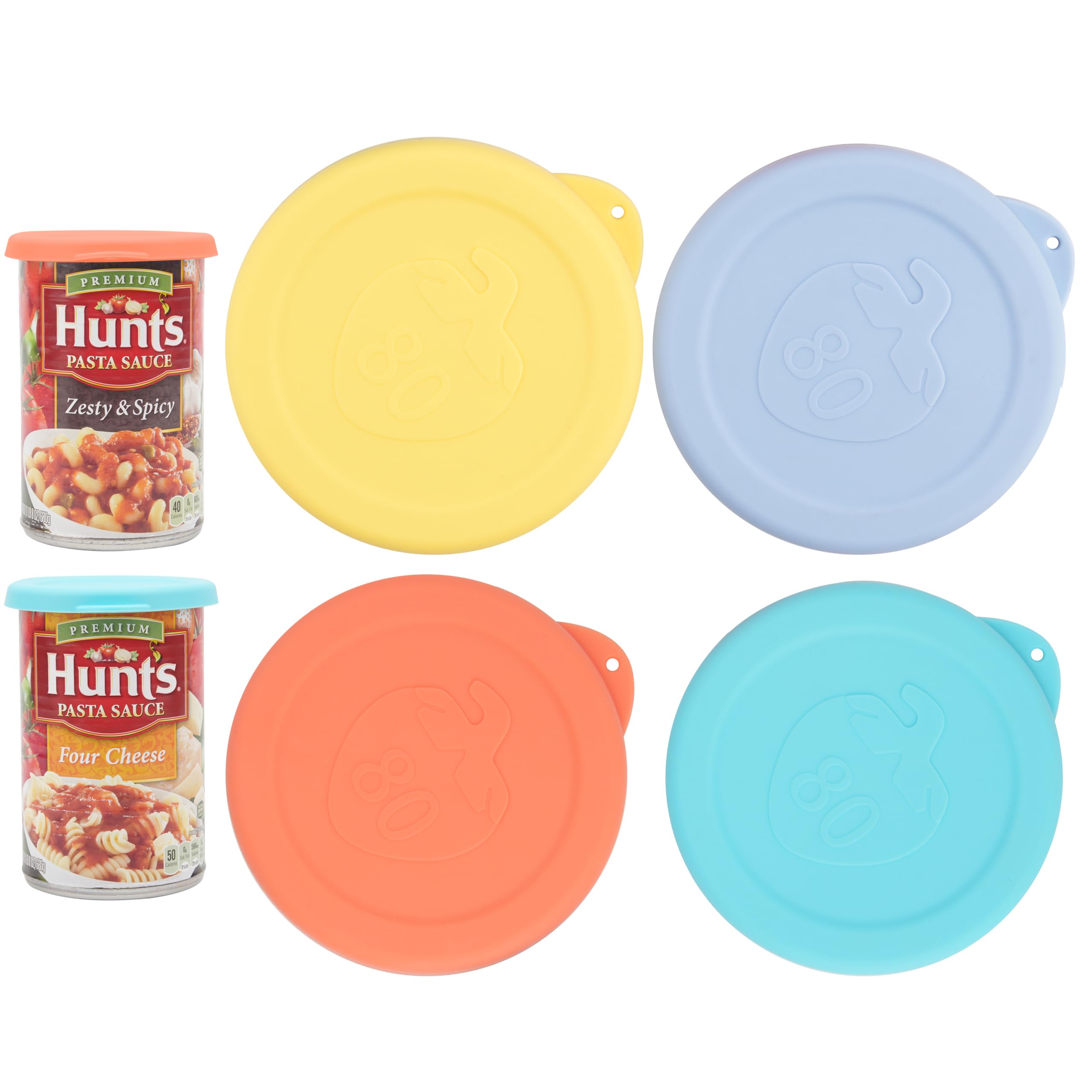 View 1 of 4PCs 3.5-inch/8.2cm Silicone Can Lids, Food Sealing Lids for 3.5-inch Can, Durable and Reusable Lids, Freezer Dishwasher Safe (Can NOT Included)