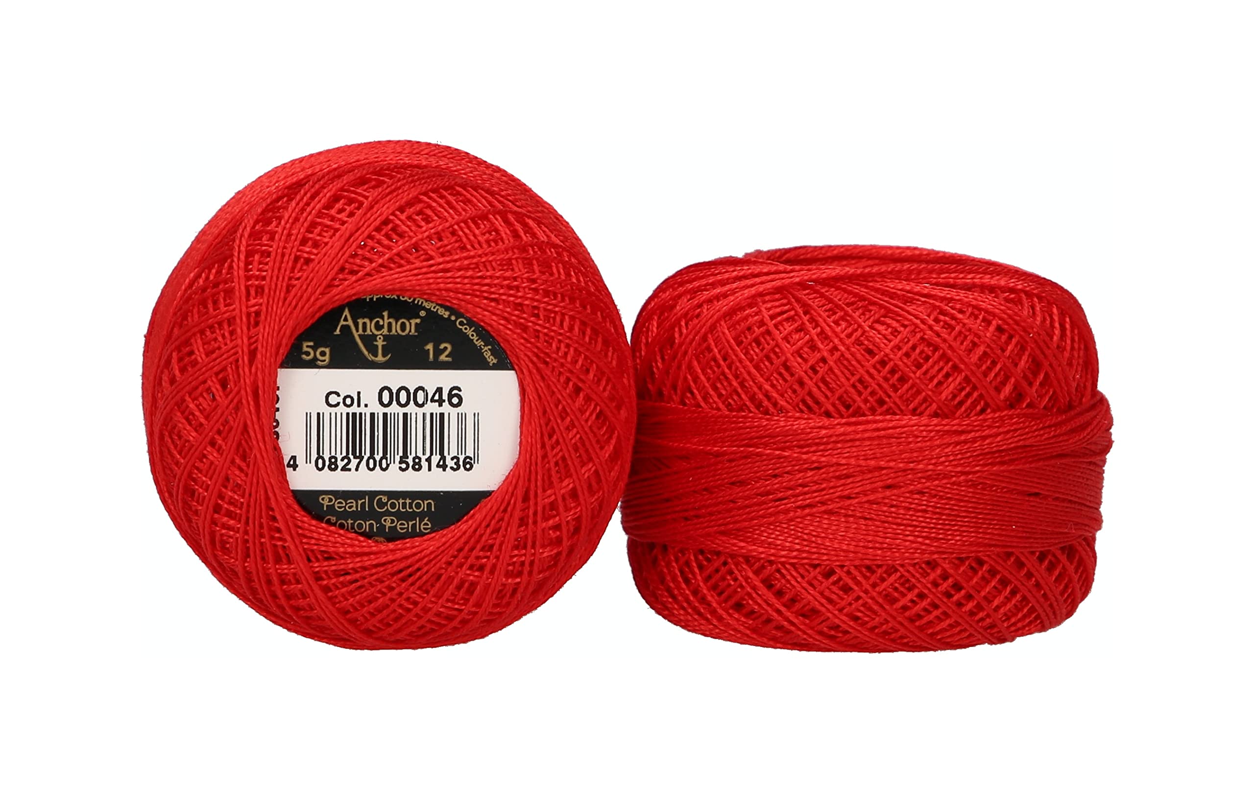 ANCHOR Pearl Yarn, Thickness: 12, Packaging: 5G, Running Length: 56M 46 Embroidery Threads