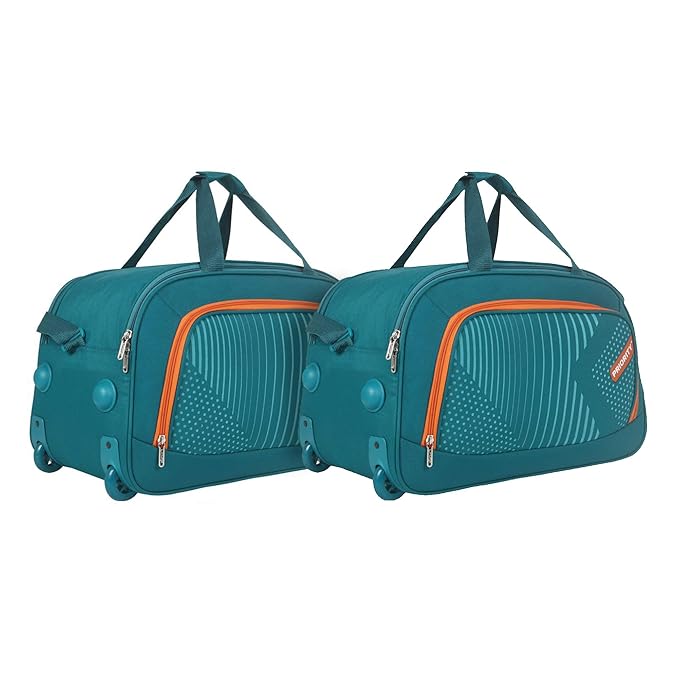 Buy Priority Neptune Set of 2 Aqua Blue Polyester 2 Wheel Duffle