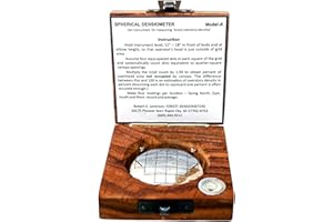 QADEEM Forestry Suppliers Spherical Crown Densiometer, Convex with Leather Case