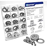 Usdrwam 30 Set Twist Lock Fasteners with Turn Button Fasteners Eyelet Screws for RVs Marine Boats Canvas Fastener Turn Buttons