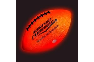 Wave Runner LED Light-Up Football - Glow in The Dark Football Games- Size 10.35 in. with Pump and Batteries Included | Perfect Football Game Gifts for Teen Boys Ages 7-15 Football Fans & Players