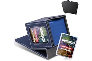 tombert Premium Deck Box Case for MTG Commander - Patented Design, Commander Display with Toploader, As Deck Holder, Fits 100 Double-Sleeved Cards（blue&gray）