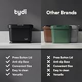 Tydi 4.5L Food Waste Bin with Press Button Lid Black Kitchen Compost Caddy view 4