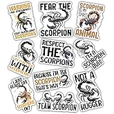 10pcs Scorpion Sticker Sheet, Cute Vinyl Decals for Scorpion Lovers, Nature Fans, Waterproof, UV-Resistant, for Laptop, Water Bottle, Notebook, Journal, Phone Case, Scrapbook