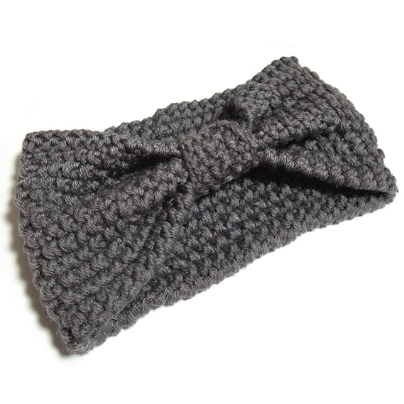 Amazon ざっくり編みニットリボンヘアターバンレディース ニット