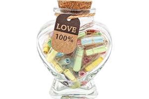 KBFUSHI Capsule Letters Message in a Bottle - Valentines Day Gifts for Boyfriend Girlfriend - Love Letter for For Couples Men Women (Mixed Color 45pcs)