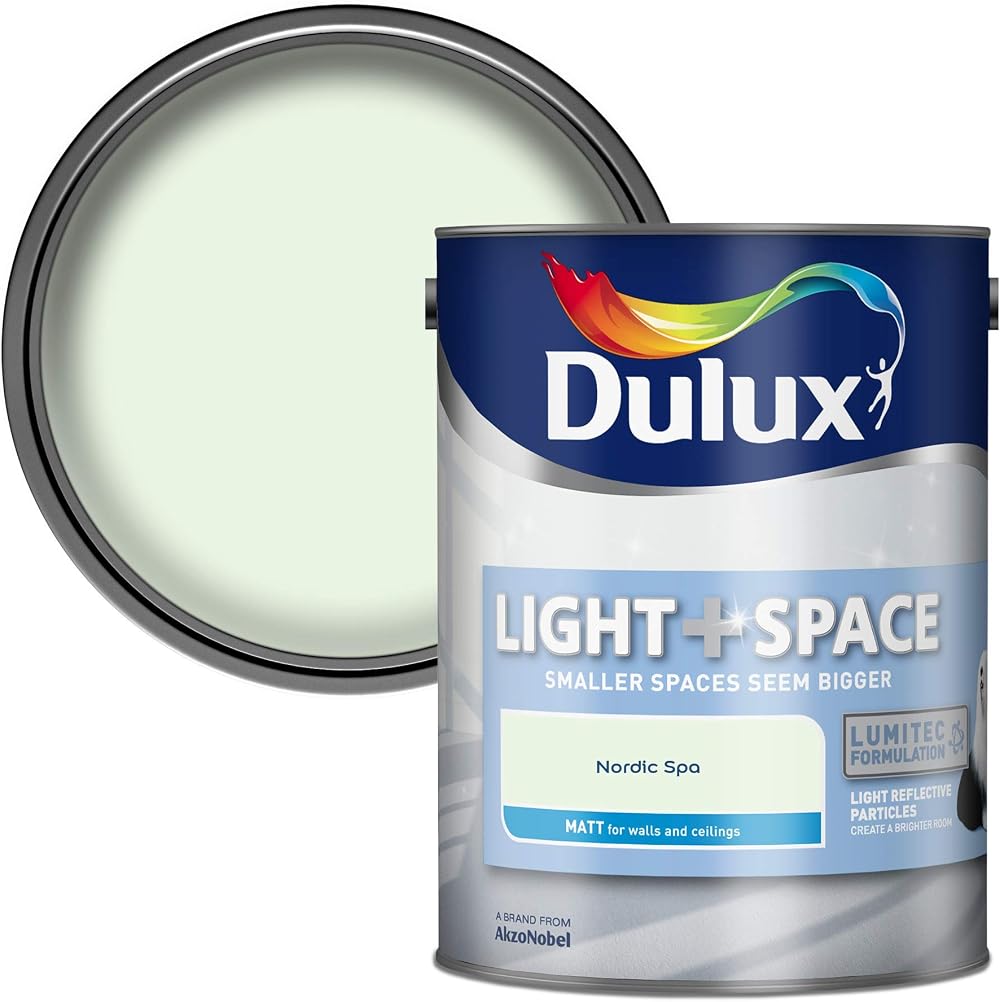 Dulux Light & Space Matt Emulsion Paint Nordic Spa 5L Lumitec Water Based