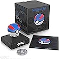 The Wand Company Pokémon Trainer Mini Poké Ball Range of Authentic Replicas - Realistic, Electronic, Die-Cast Poké Ball with Display Stand Light Features (Mini Great Ball)