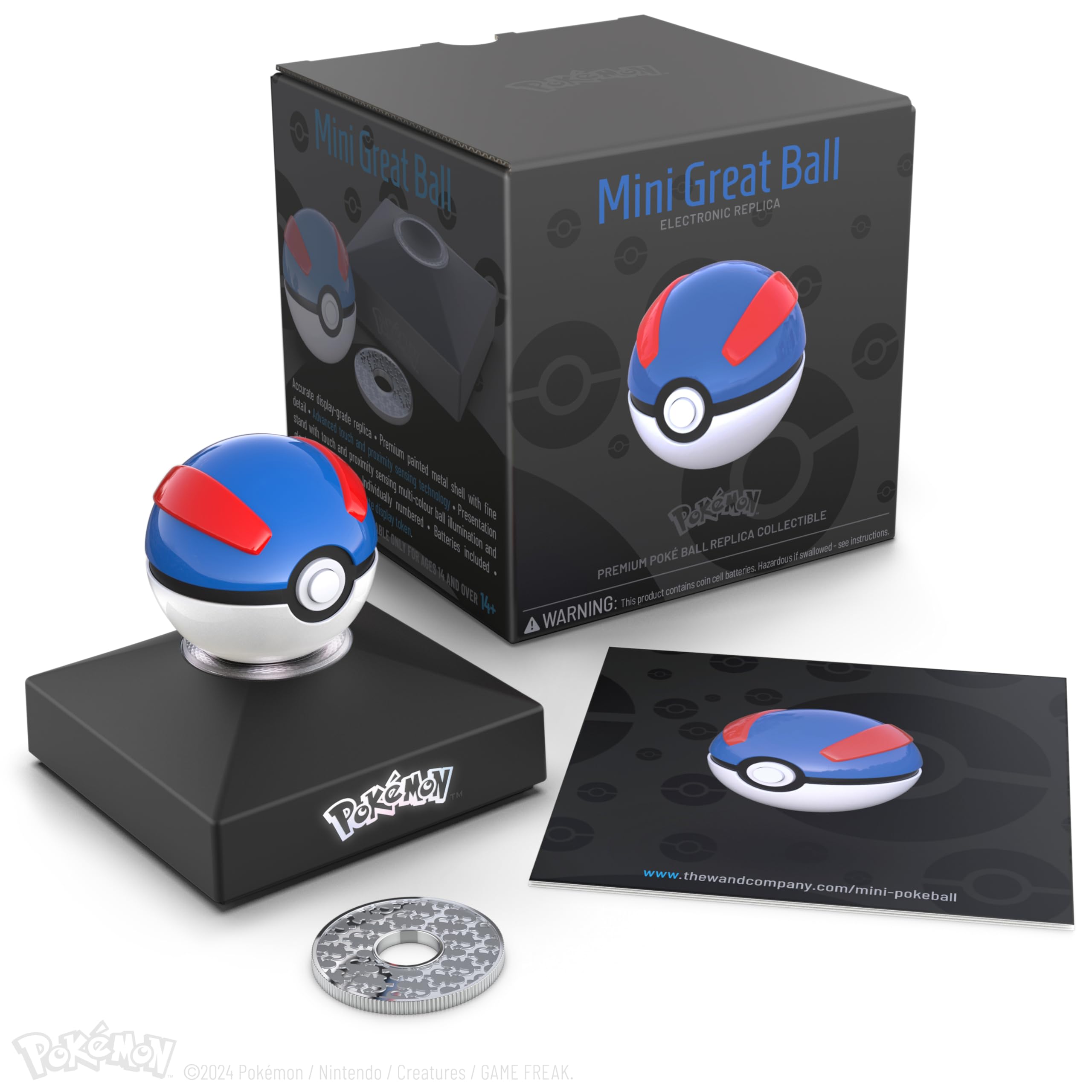The Wand Company Pokémon Trainer Mini Poké Ball authentic replica (Mini Great Ball) — image 1