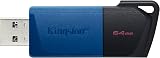 Kingston DataTraveler Exodia M USB 3.2 Gen 1 64GB Moving Cap Black Blue view 3