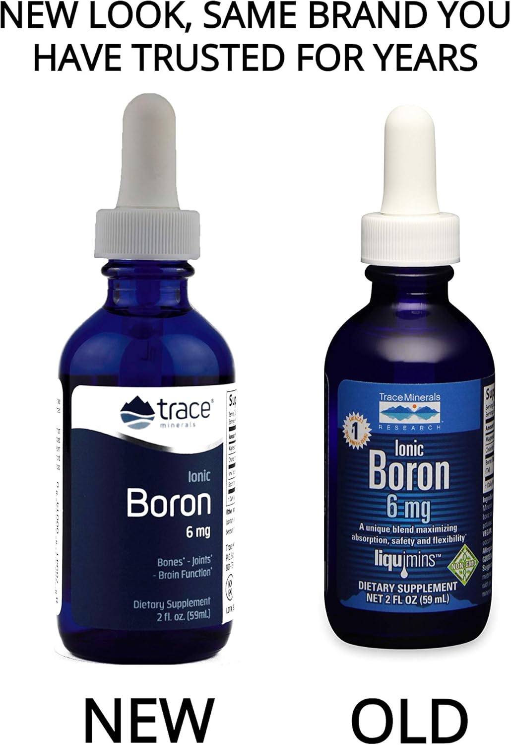 Trace Minerals Liquid Ionic Boron, 6mg, 2 oz (Pack of 2): Health & Personal Care