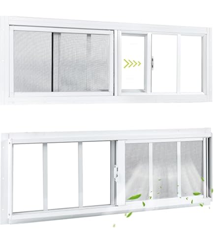 Ventanas Para Casa Exterior 2-Pack Shed Windows 14x21 Inches - White Flush Mount Tempered Glass With Screen Fiberglass Screen Household Windows - View #3