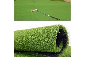 Griclner Golf Putting Mat - Green Polyethylene Roll-up Golf Mat with Rubber Backing for Indoor/Outdoor Use