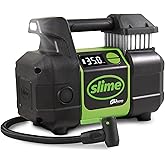 Slime 40086 Tire Inflator, Cordless, Pro Power, Portable Air Compressor Pump, Auto Shut-Off, Lithium Ion Battery and LED Light, Rechargeable, 3 min inflation