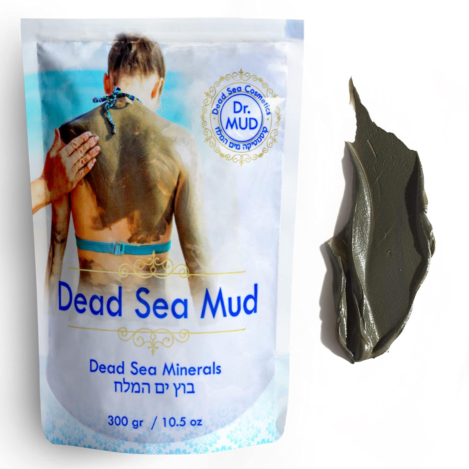 Dr Mud's Dead Sea Mud Mask body from Israel 10.5 oz – Black Clay Body Treatment : Beauty