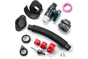 XCWT Rain Barrel Diverter & Spigot Kit for 2x3" Downspout - Gutter Diverter Connector System Fits Rectangular Downspouts, Converts Plastics Barrel into Rainwater Barrel