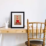 EGOFINE 10x8 Picture Frame Black Solid Wood with Mats 7x5 and 6x4 Set of 4 view 8