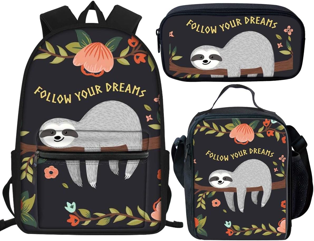 sloth school backpack