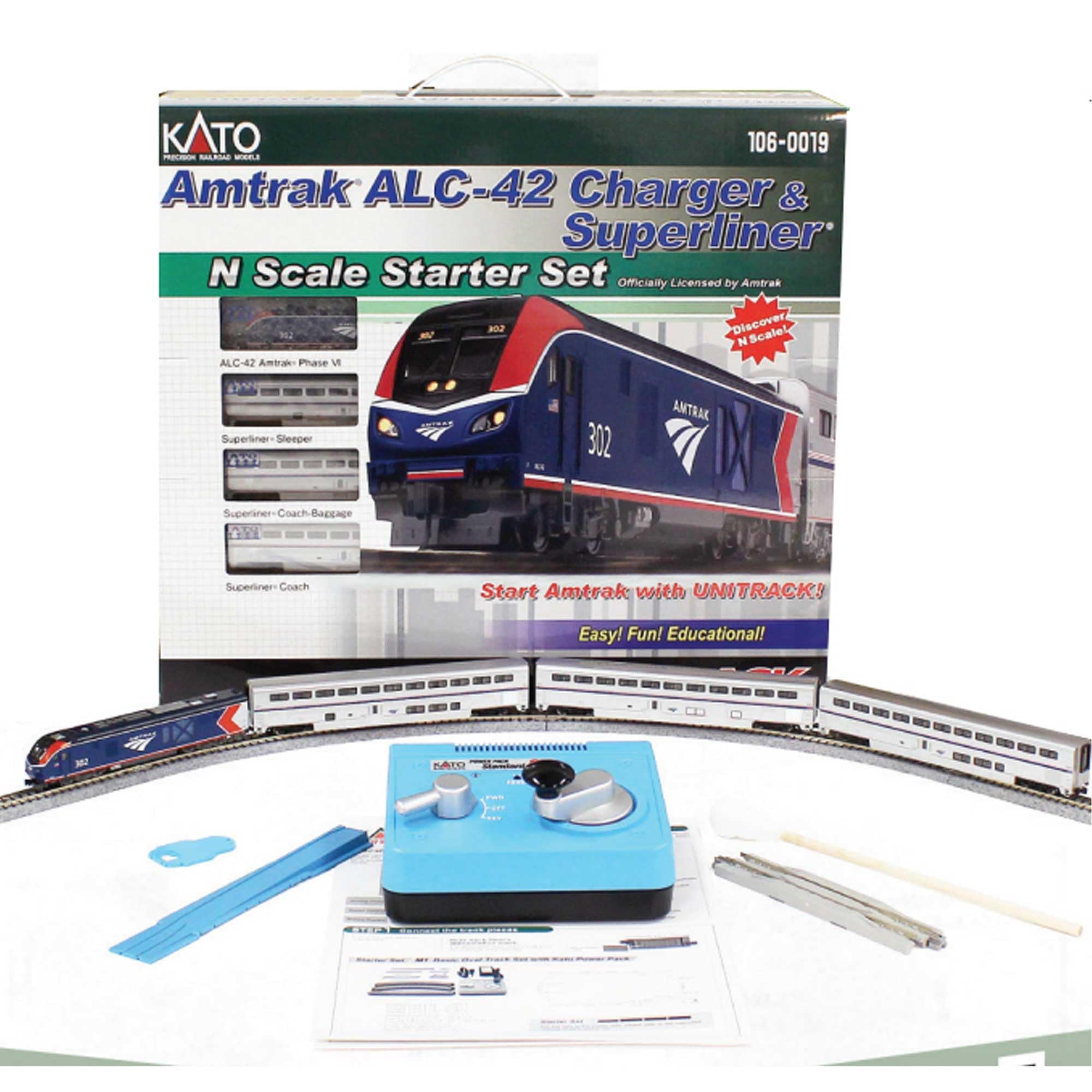 Photo 1 of Kato USA Inc. N ALC-42 Charger Superliner Amtrak Starter Set