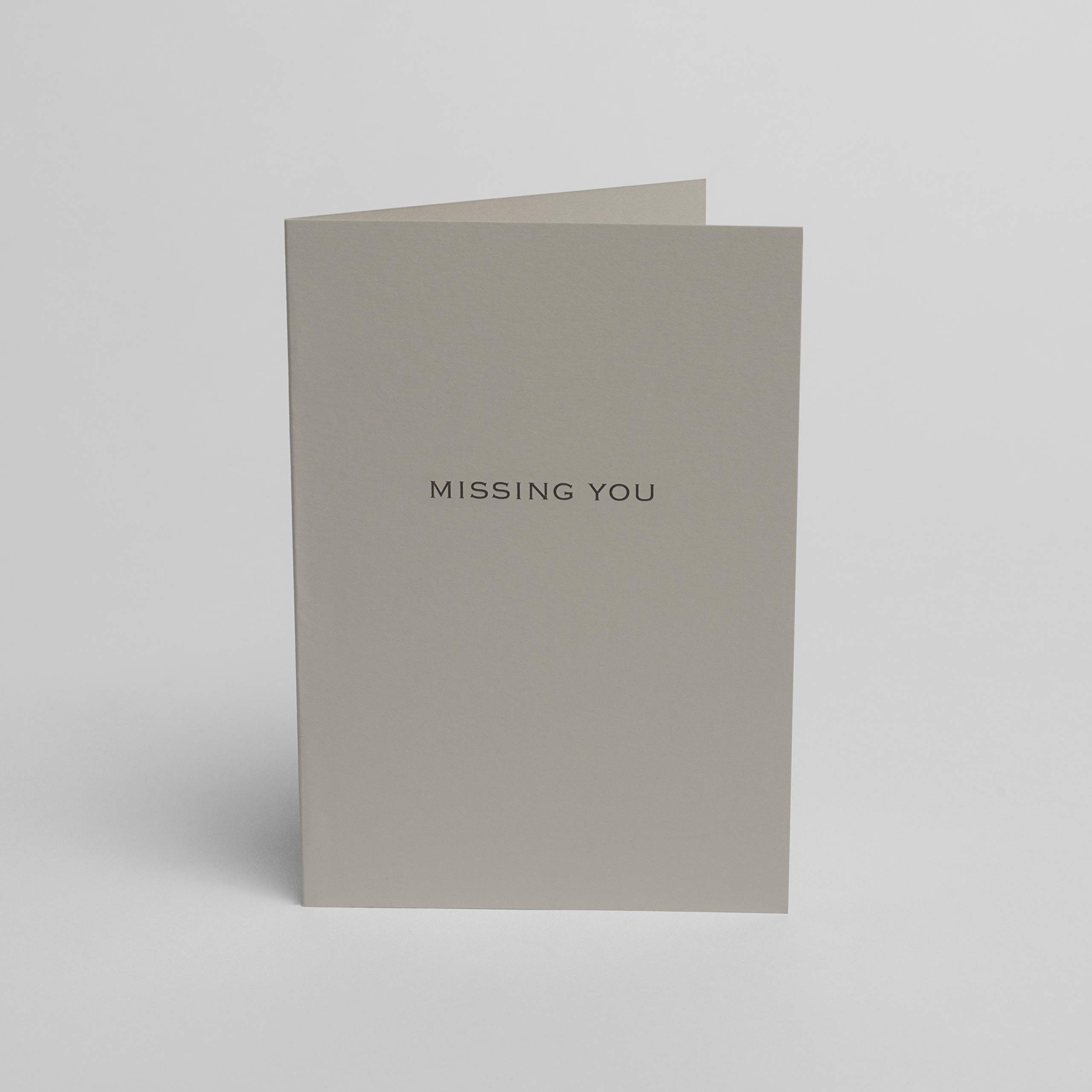 Blake Note Cards Indigo Missing You Pale Grey Note Cards with Dark Grey envelopes A6 148mm x 105mm - Pack of 5
