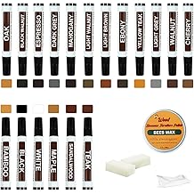 Furniture Markers Touch Up Kit - New Upgrade 18 Colors Wood Scratch Repair Kit with Beeswax Furniture Polish, Wood Markers Pe