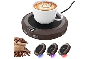 BEAUTIYAND Mug Warmer, 50W Coffee Mug Warmer for Desk, Smart Coffee Cup Warmer Auto Shut Off, 3 Temp Settings & 2-12H Timer, Electric Beverage Warmer for Coffee, Tea, Beverage, Milk, Candle, Mug Warmer