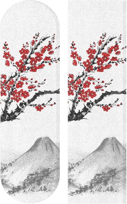 Lmfshop 33 1x9 1inch Sport Outdoor Grip Tape Japon Traditionnel Sumie Peinture Imprimer Etanche Skateboard Grip Tape Pour Dancing Board Double Rocker Board Deck 1 Feuille Amazon Fr Sports Et Loisirs