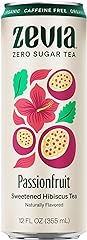 ZEVIA Organic Caffeine Free Sweetened Hibiscus Passionfruit Tea, 12 FZ