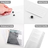 TOOELMON A4 Clear Plastic Wallets 20 Pack Punched Pockets Ring Binder view 5