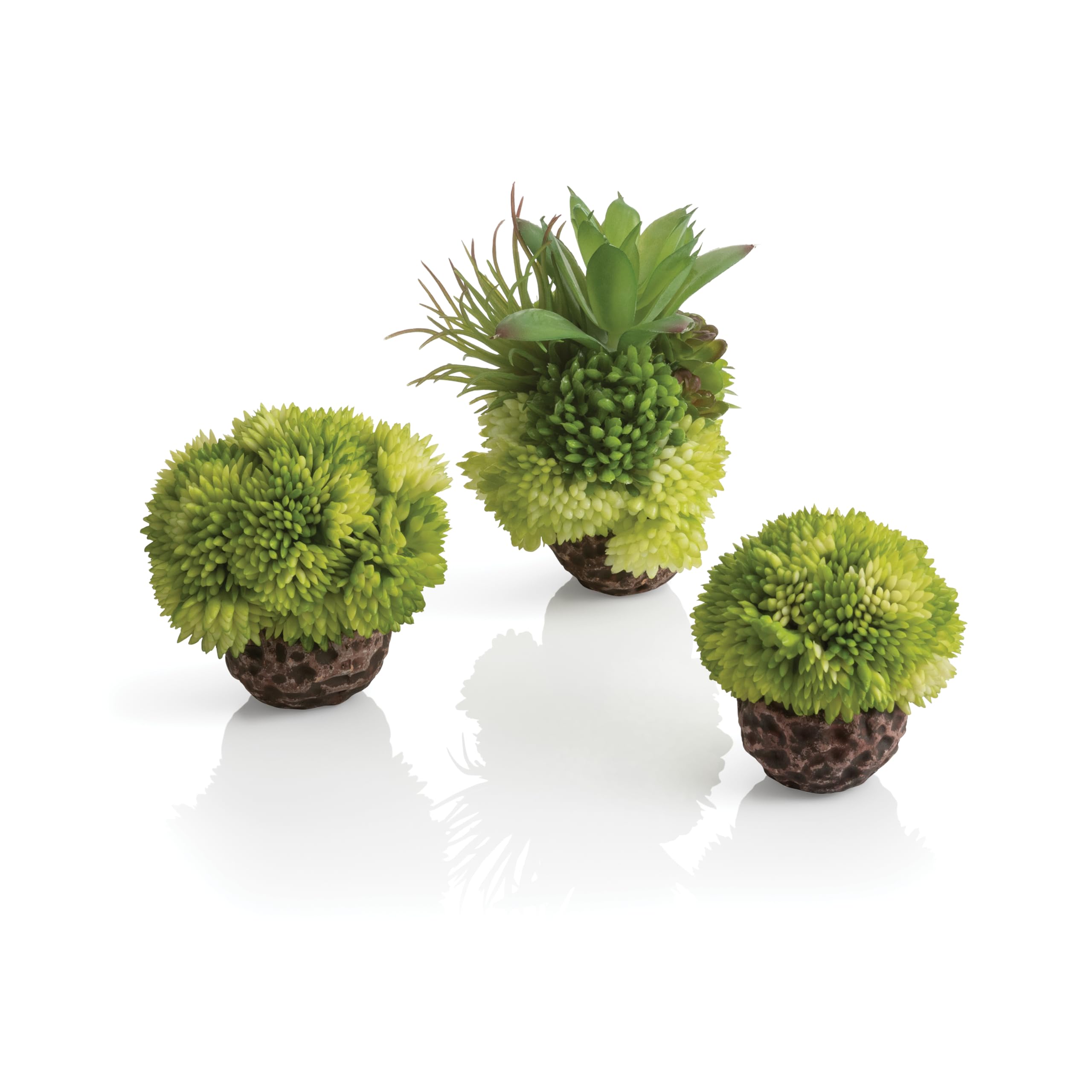 biOrb Fish Tank Decorations, Aquatic Coral Ball (3 x Green Aquarium Plants), Artificial Fish Tank Plants To Add Colour & Interest, Beautiful & Natural-Looking Aquarium Decor For Scenic Background