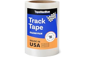 TAPEMANBLUE Track Tape for Cars - 6 inch x 1200" Roll, Made in USA, Temporary Paint Protection Film (PPF) for Road Trips and Car Transport, Clear Track Wrap Tape to Shield Vehicles from Rubber, Bugs, Debris