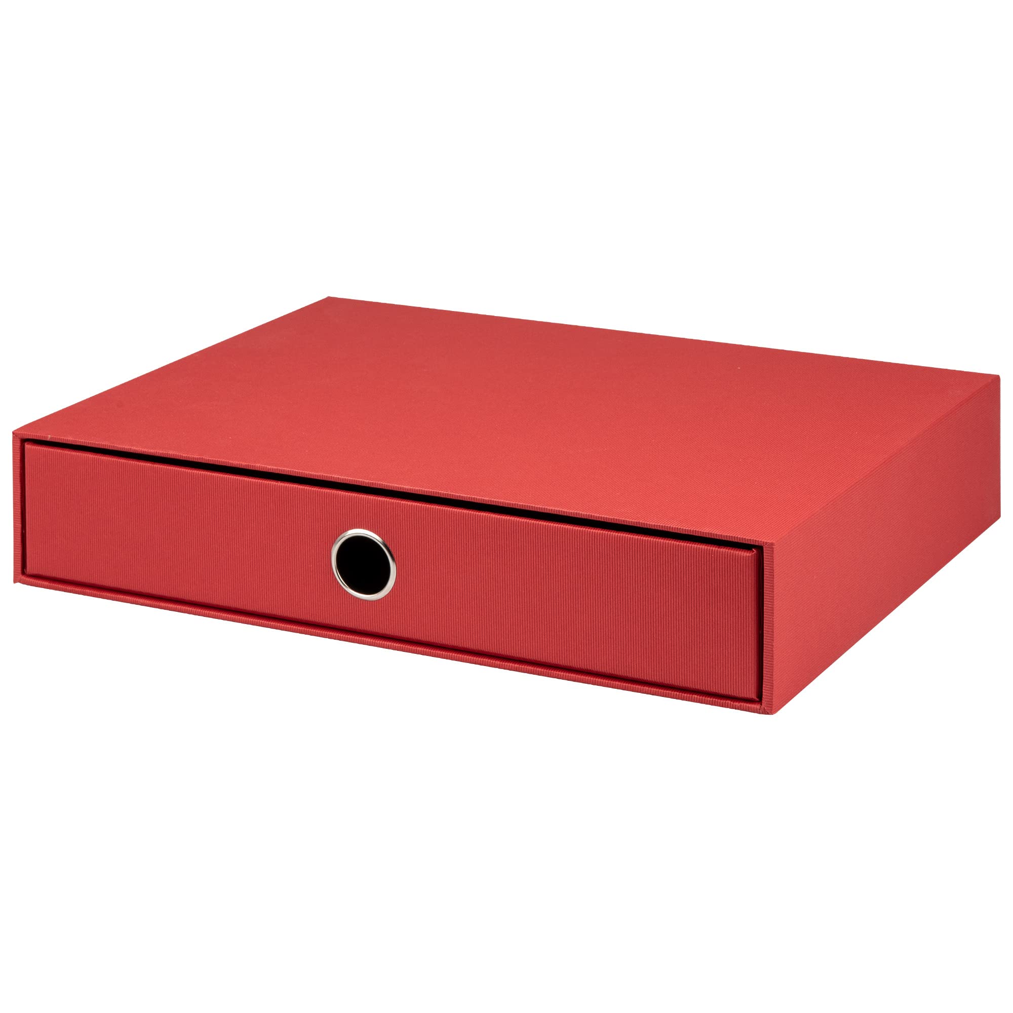 Rössler Papier 1524452360 - S.O.H.O. Ladebox voor DIN A4, met grijpgat, rood, 343 x 250 x 65 mm, 1 stuk