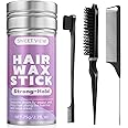 SWEET VIEW Hair Wax Stick & Slick Back Hair Brush, Hair Pomade/Balm for Smooth Flyaways, Frizz, Sleek Ponytail, Buns, Styling Accessories Cream/Gel for Girls, Kids