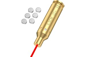 Theopot Bore Sight Cal for 6.5 Creedmoor/.350 LGND(9×43mm) /30-06 25-06 and 270 Cartridge Red Laser Zeroing Bore Sighter 6.5mm Cartridge Boresighter with Batteries