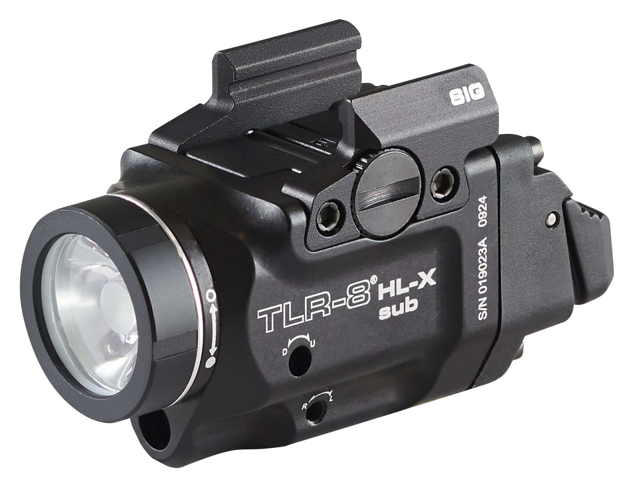 Photo 1 of Streamlight 69467 TLR-8 HL-X sub USB 1000-Lumen Weapon Rail-Mounted Rechargeable Tactical Flashlight with Integrated Red Aiming Laser for Sig Sauer P365/XL Rail Only, Black