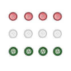 Libiline 100pcs Resin Button Solid Color 4Holes