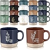 Didaey Valentine Gift Christian Mugs Bulk for Women Inspirational Bible Verse Christian Coffee and Tea Mugs 13 oz Religious Ceramic Cup for Women Men Church Sunday School Teacher(Neutral Color,20 Pcs)