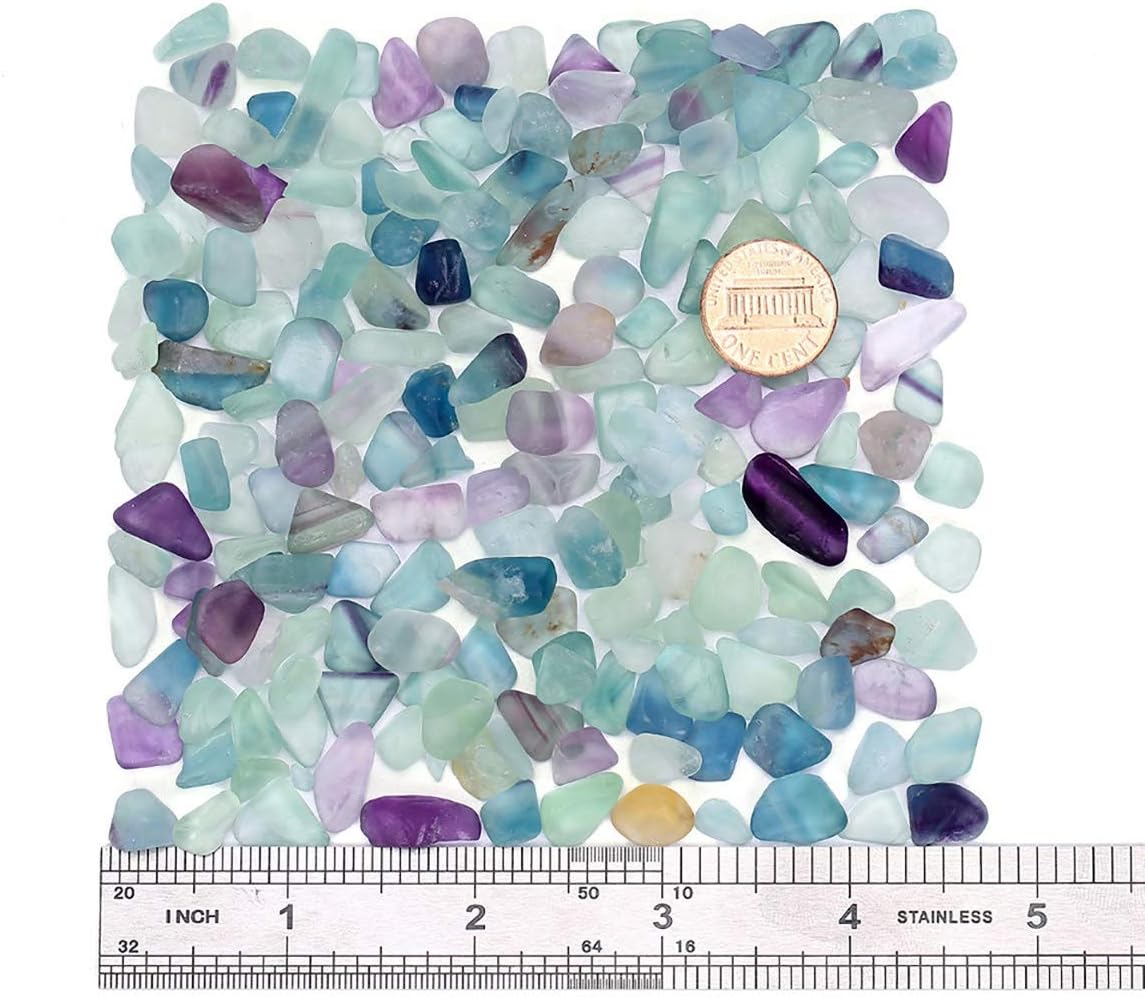 WAYBER Decorative Crystal Pebbles, 1 Lb/460g (Fill 0.9 Cup) Natural Quartz Stones Aquarium Gravel Sea Glass Rock Sand for Fish Turtle Tank/Air Plants Decoration: Home & Kitchen