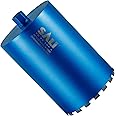 SALI Wet Diamond Core Drill Bits 10"/256mm Diameter, 15"/380mm Drilling Depth Concrete Core Drill Bit, 1-1/4-7" Thread Core Bit Turbo Laser-Welded Segments with Rebar, Brick, Block, Masonry, Stone