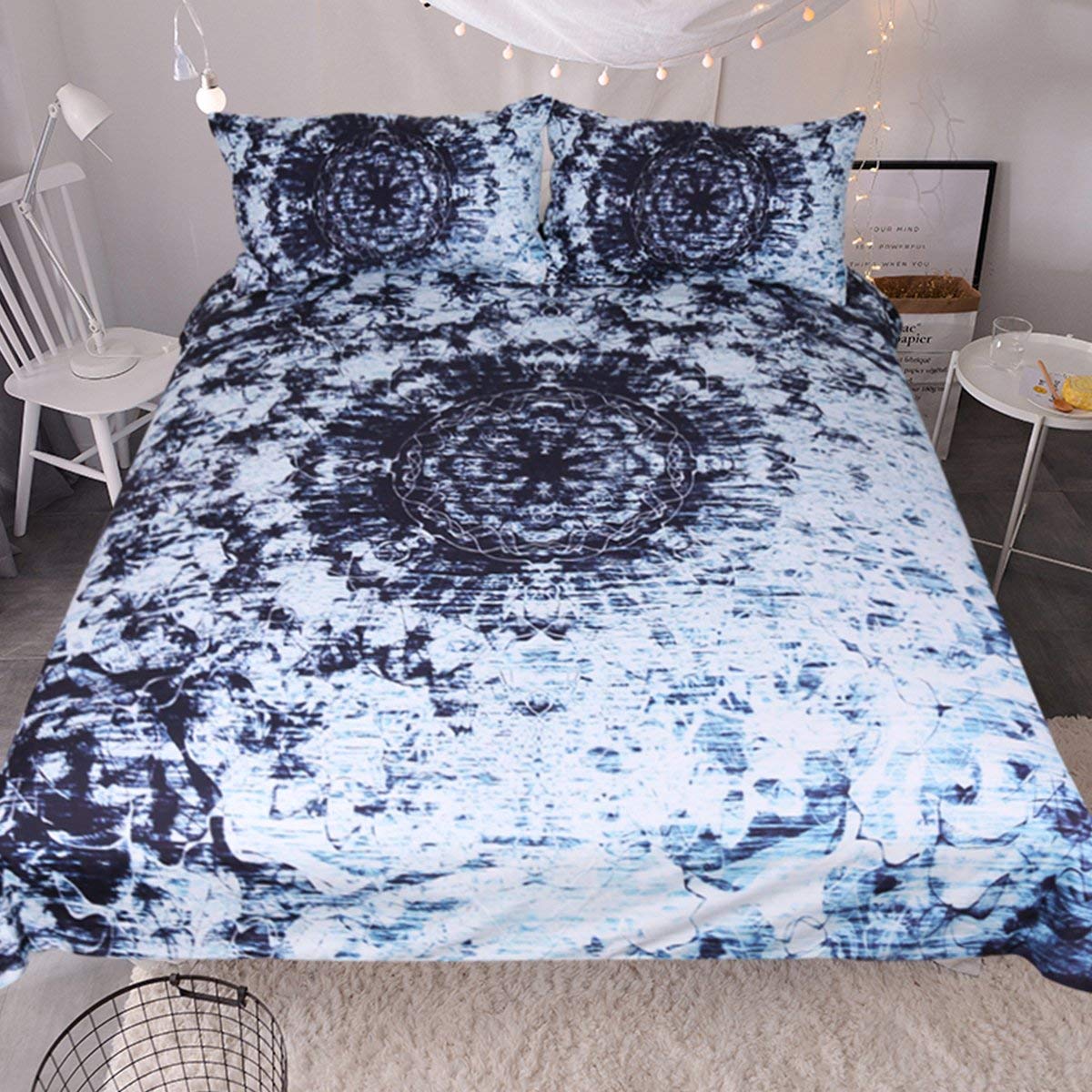 Sleepwish Indigo Blue Tie Dye Ink Bedding Watercolor