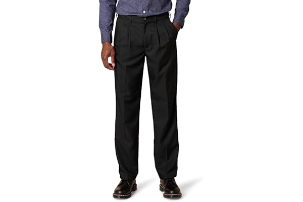 Amazon Essentials Mens Classic-Fit Expandable-Waist Pleated Dress Pant
