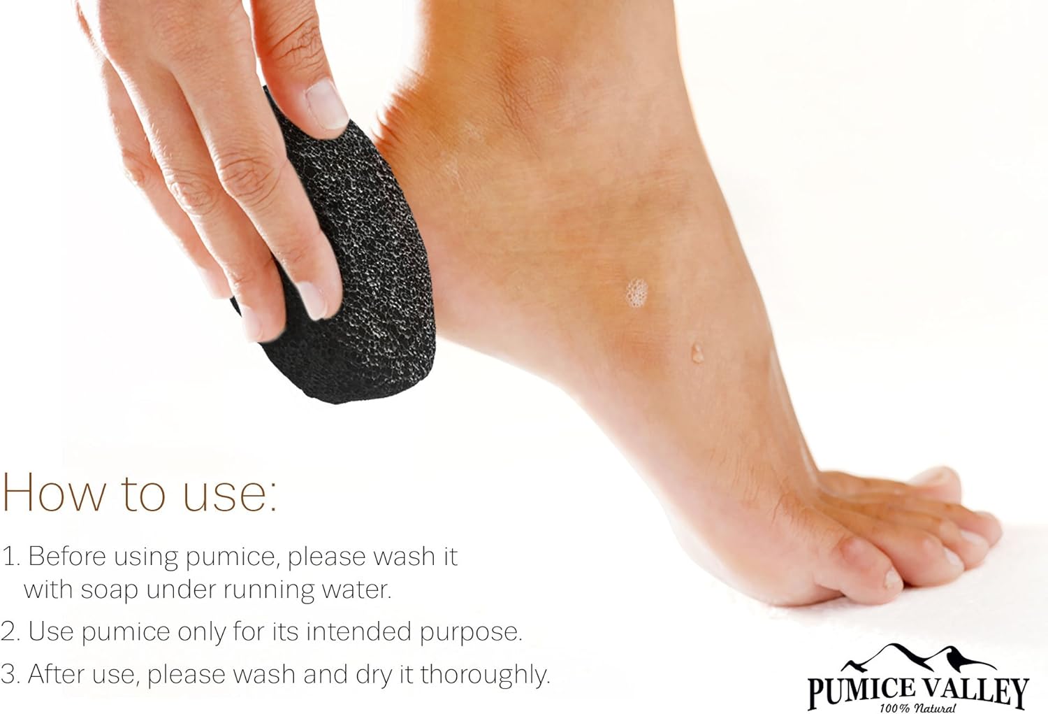 Pumice Stone - Natural Earth Lava Pumice Stone Black - Callus Remover for Feet Heels and Palm - Pedicure Exfoliation Tool - Corn Remover - Dry Dead Skin Scrubber - Health Foot Care: Health & Personal Care