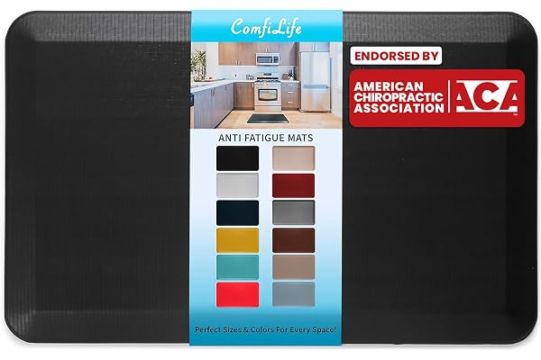 ComfiLife Anti Fatigue Floor Mat – 3/4 Inch Thick Kitchen Mats for Floor, Standing Desk Mat, Kitchen Rug – Comfort at Home, O