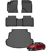 ANBINGO®Custom Toyota Corolla Floor Mats 2014-2019(Sedan Only),for Toyota Corolla Car Weather Mat All Weather Mats for Corolla TPE Car Matt Rugs for Corolla Rubber Trunk Carpet